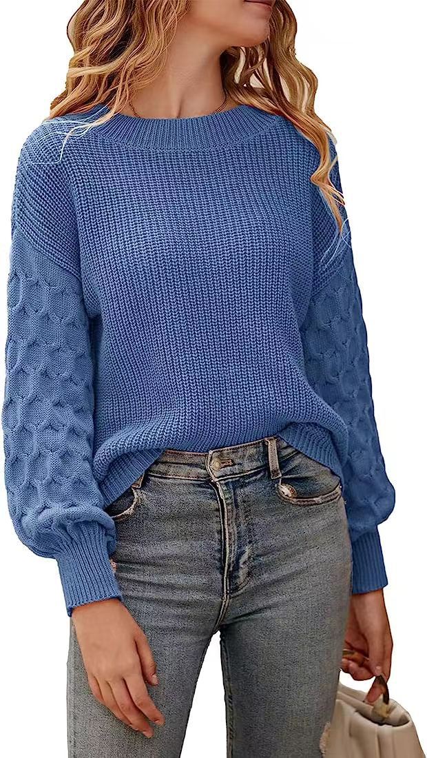 Magnolia - Women's Boat Neck Sweater with Textured Sleeves - photo 3