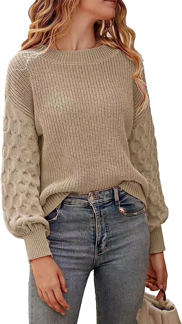 Magnolia - Women's Boat Neck Sweater with Textured Sleeves - photo 9