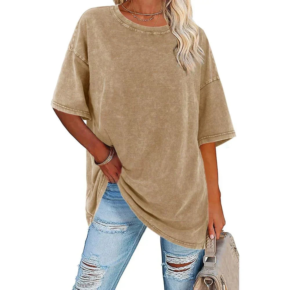 Women's Vintage T Shirt with Oversized Fit and Soft Fabric