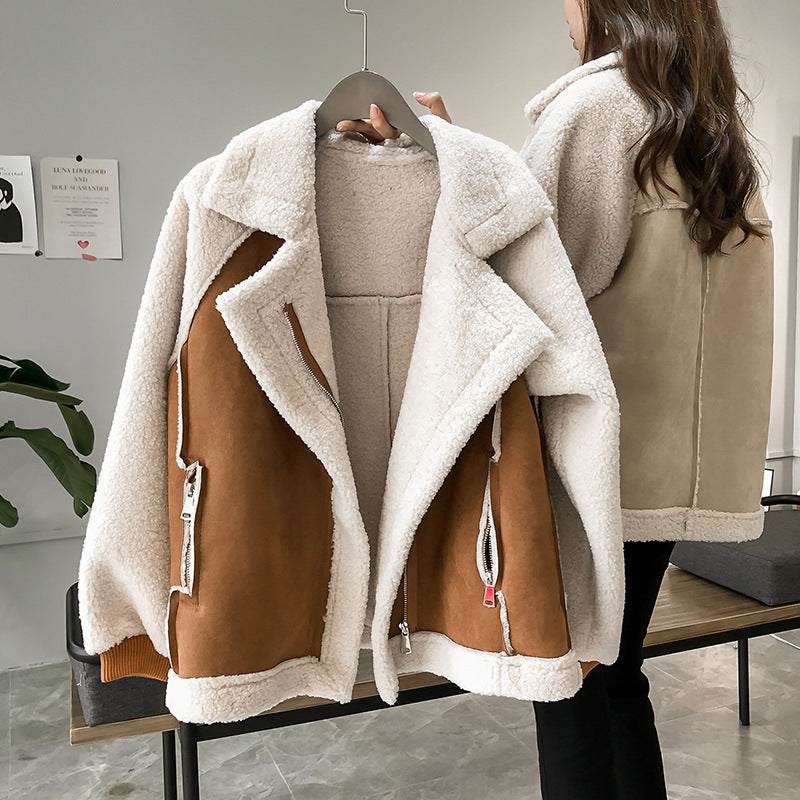 Brooklyn - Palton supradimensionat moale din shearling pentru femei