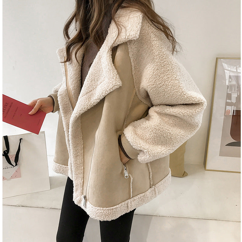 Brooklyn - Palton supradimensionat moale din shearling pentru femei