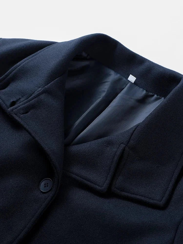 Jenna - Women's short coat with buttons and stand-up collar - photo 7