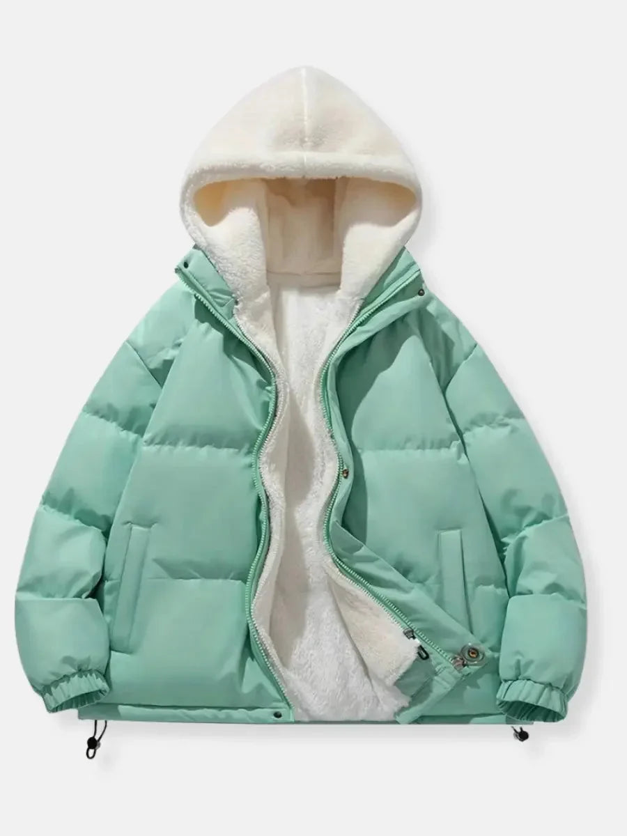Women's Hooded Puffer Coat with Soft Lining - photo 19