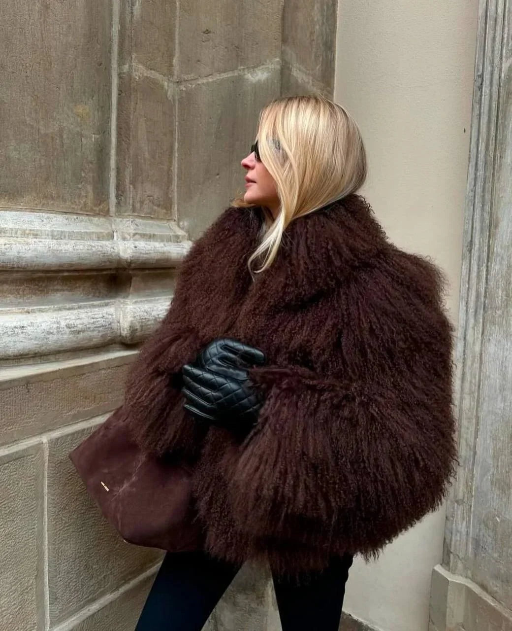 Brittany - women's coat with a soft and enveloping texture - photo 13