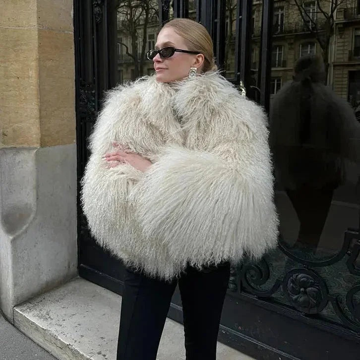 Brittany - women's coat with a soft and enveloping texture - photo 10