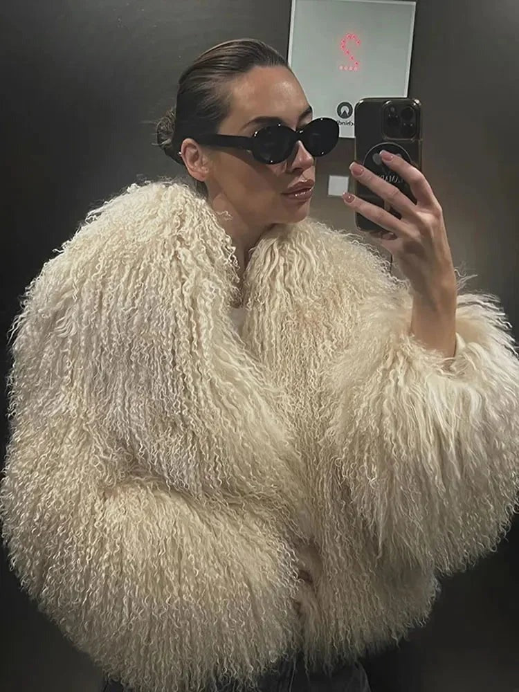 Brittany - women's coat with a soft and enveloping texture - photo 8