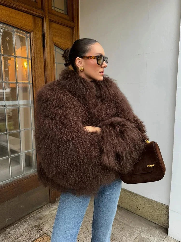 Brittany - women's coat with a soft and enveloping texture - photo 6