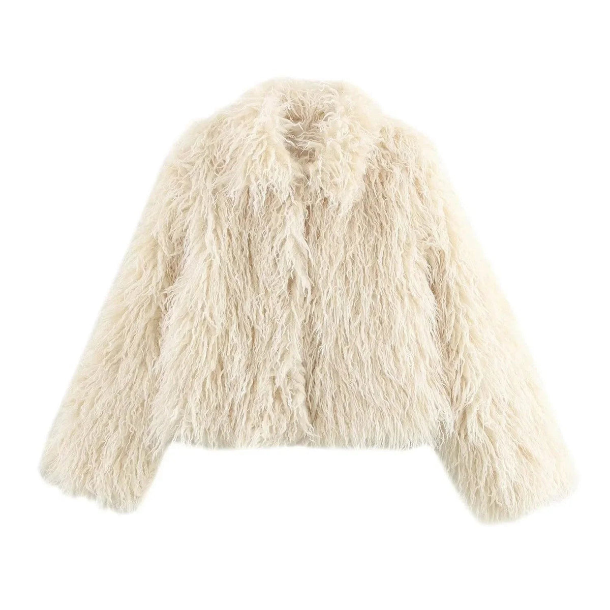 Matilda - Women's Faux Fur Coat with Long Sleeves
