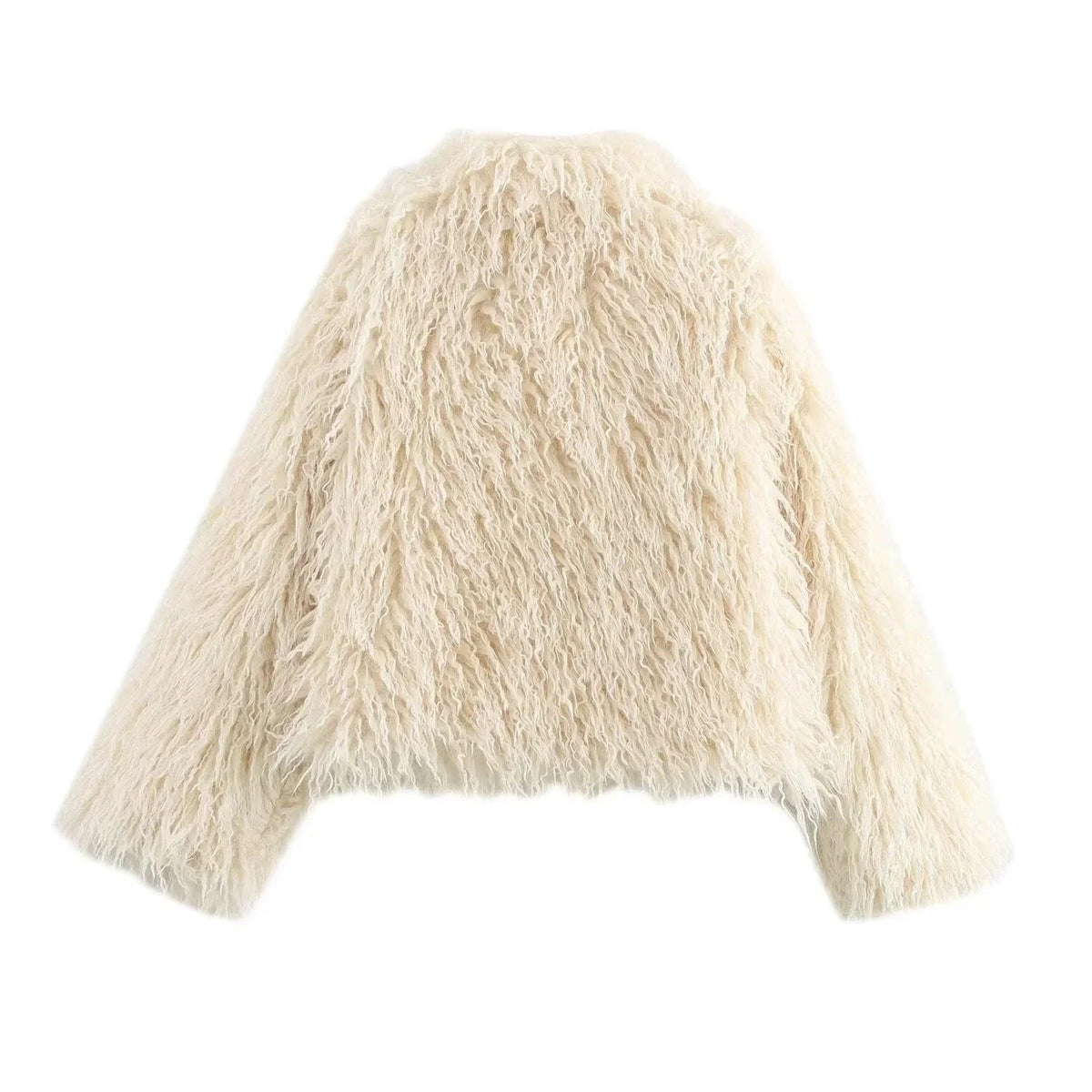 Amaia - Women's Faux Fur Coat with Long Sleeves