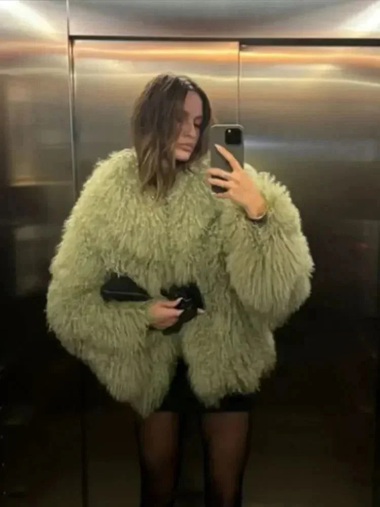 Katherine - fluffy faux fur women's coat - photo 7