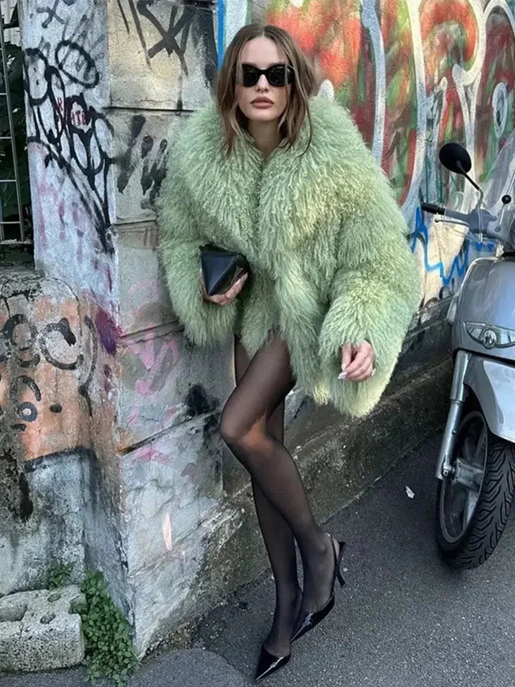 Katherine - fluffy faux fur women's coat - photo 3