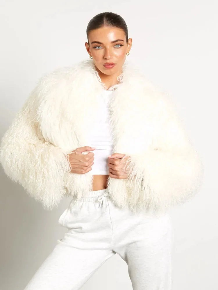 Lana - Women's long-sleeved plush-style coat - photo 4