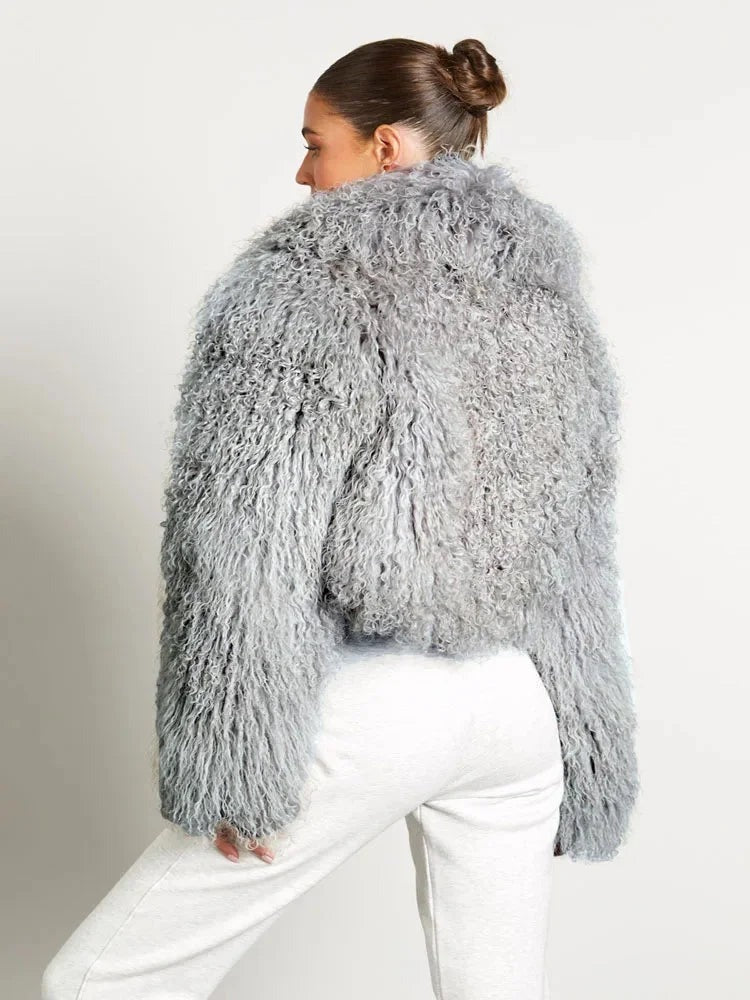 Lana - Women's long-sleeved plush-style coat - photo 9