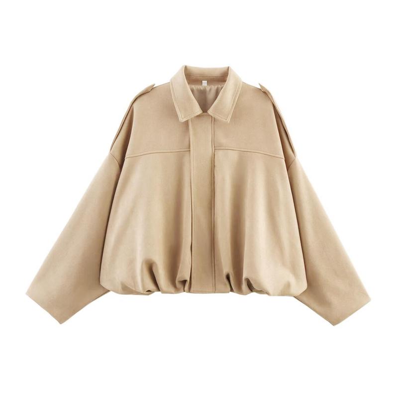 Marie - Women's Relaxed Bomber Jacket with Zip Front and Collar - photo 4