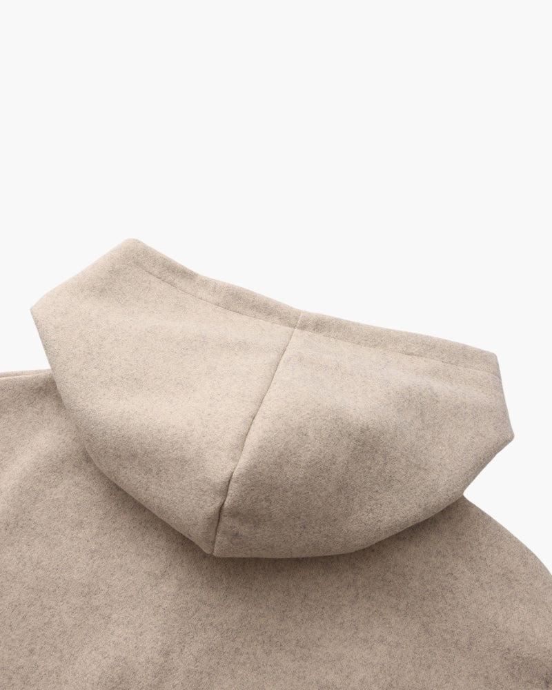 Women's Hooded Wool Zip Coat