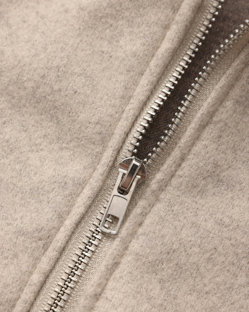 Women's Hooded Wool Zip Coat