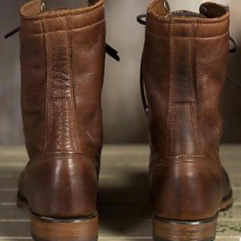 Martha - Women's Lace-Up Boots with Turn-Down Cuff - photo 3