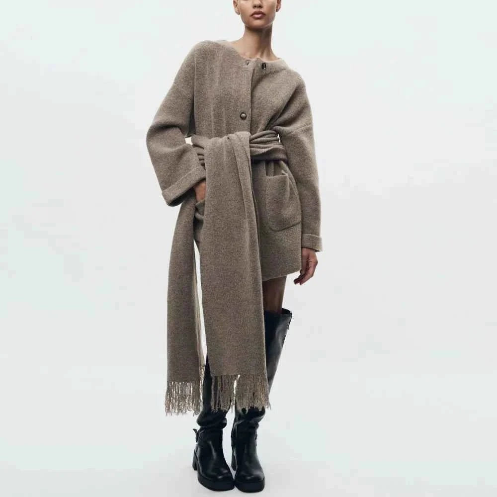 Maud - Women's Knitted Jacket with Button Front - photo 5