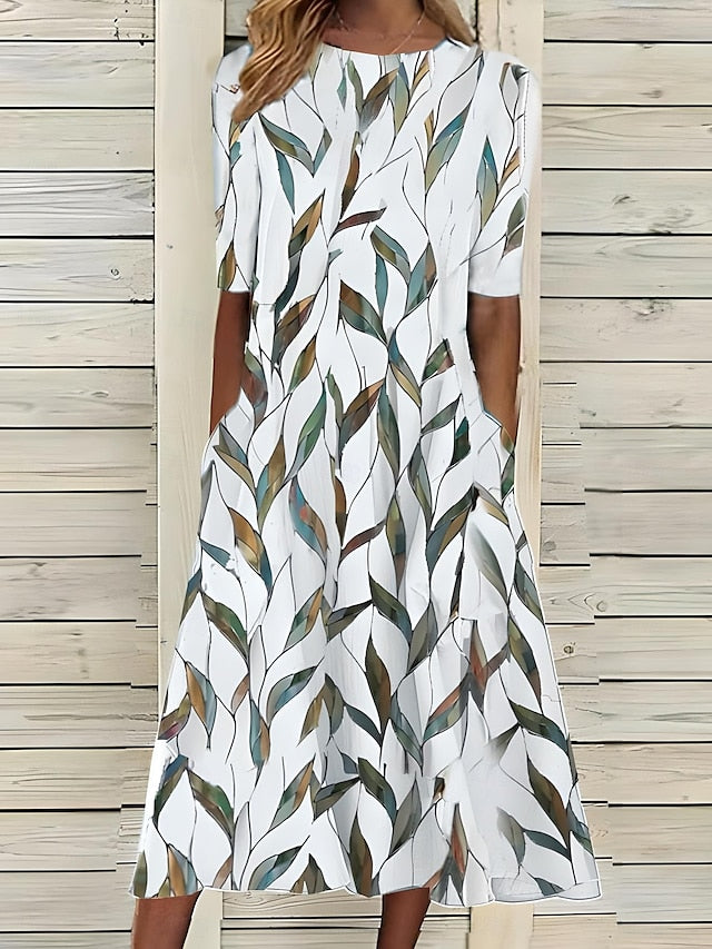 Melisent - Women's Fitted Midi Dress with Floral Print - photo 2