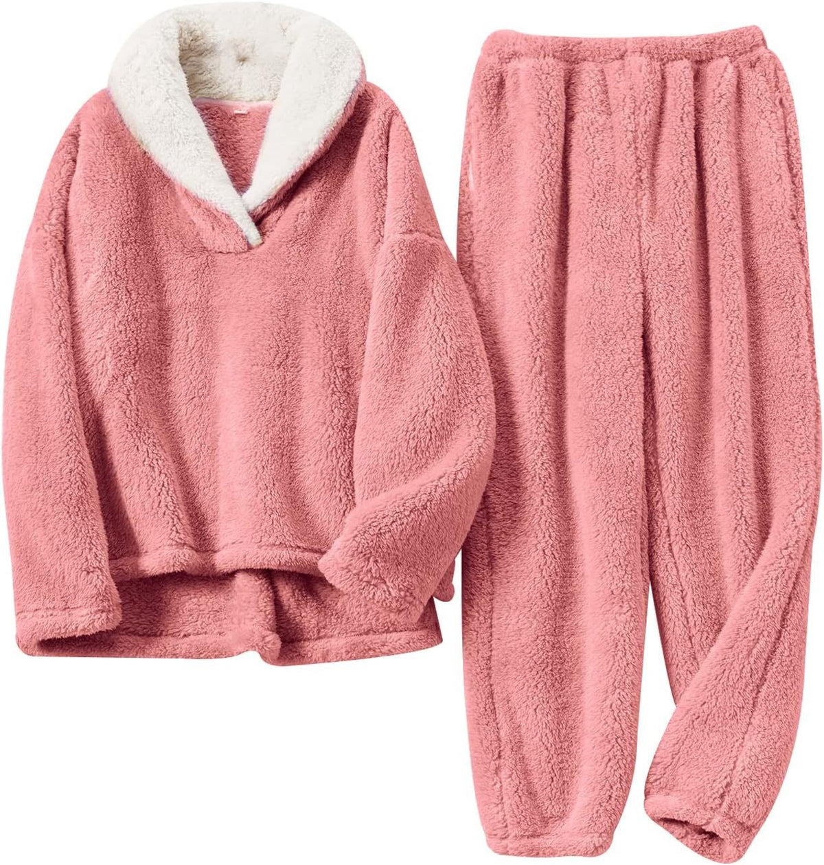 Mila - Women's Teddy Fleece Lounge Set with Half-Zip Collar - photo 11