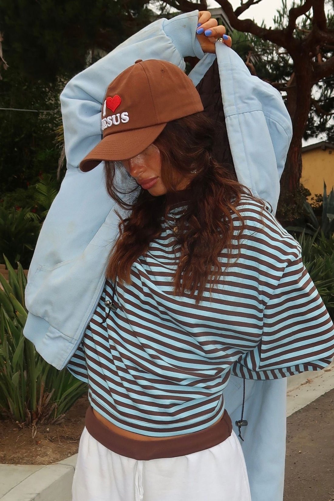 Mindy - Women's Knitted Jumper with Stripe - photo 2