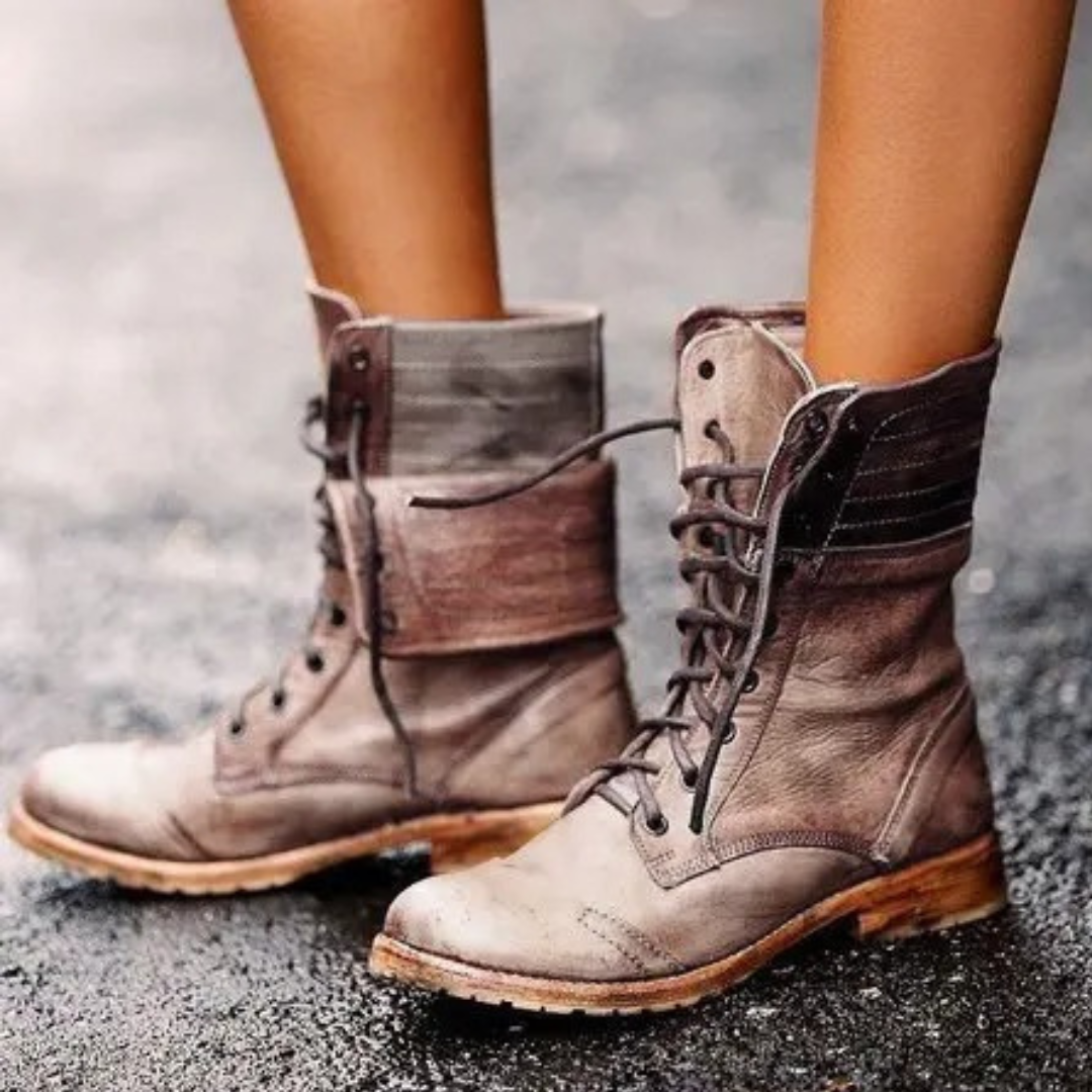 Minerva - Women's Mid-Calf Boots with Lace-Up Front - photo 4
