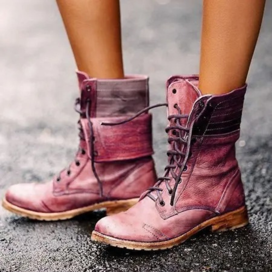 Minerva - Women's Mid-Calf Boots with Lace-Up Front - photo 5