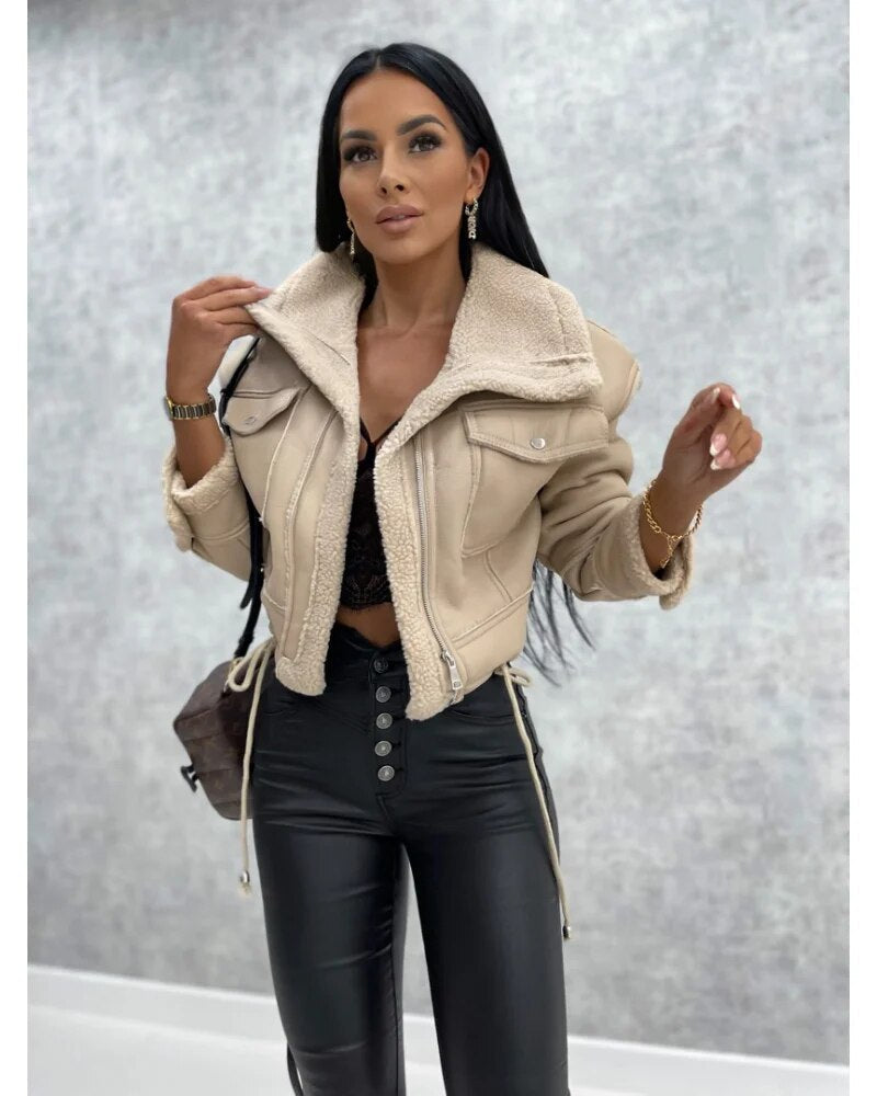 Mireille - Women's Jacket with Roll Neck - photo 1