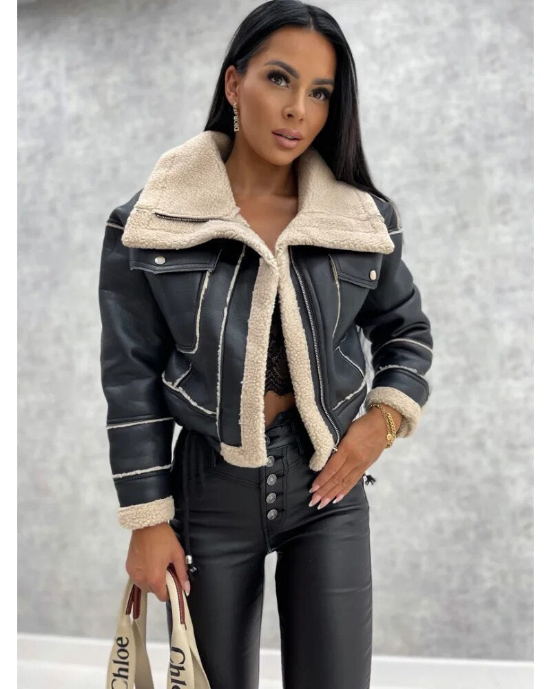Mireille - Women's Jacket with Roll Neck - photo 4