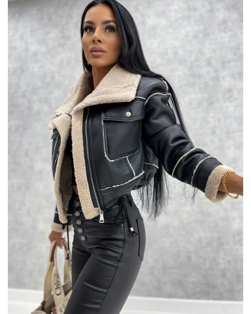 Mireille - Women's Jacket with Roll Neck - photo 7