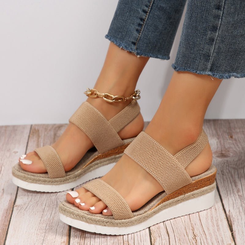 Women's Stretch Strap Platform Sandals for Walking - photo 2