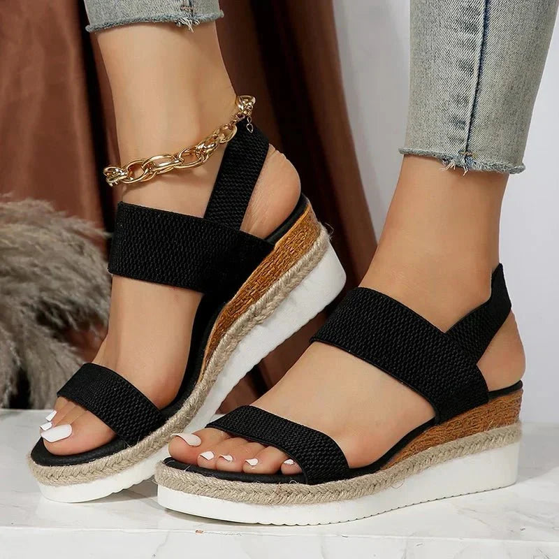 Women's Stretch Strap Platform Sandals for Walking - photo 6