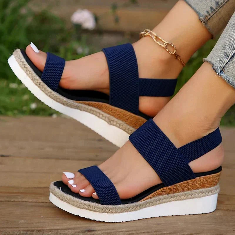 Women's Stretch Strap Platform Sandals for Walking - photo 8