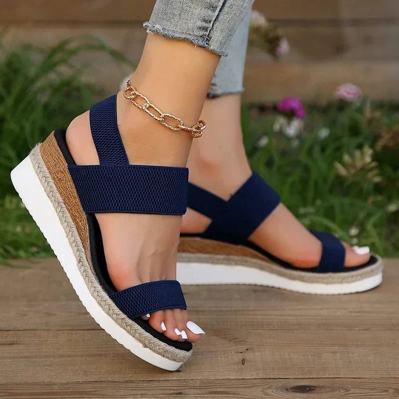 Women's Stretch Strap Platform Sandals for Walking - photo 9