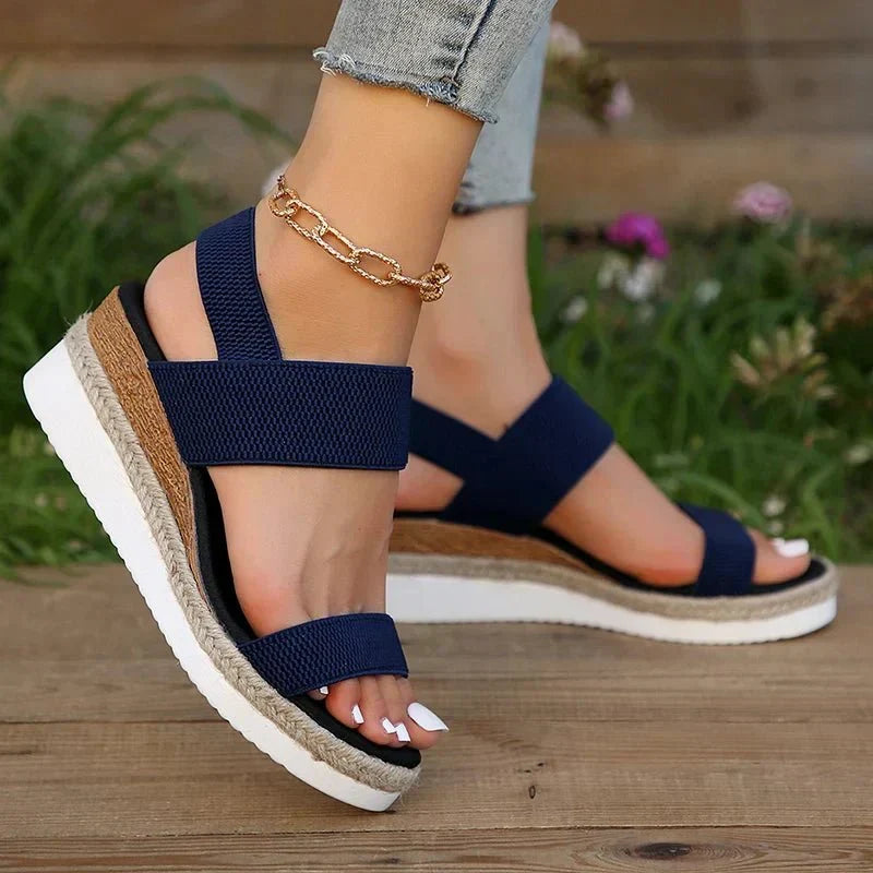 Women's Stretch Strap Platform Sandals for Walking - photo 9
