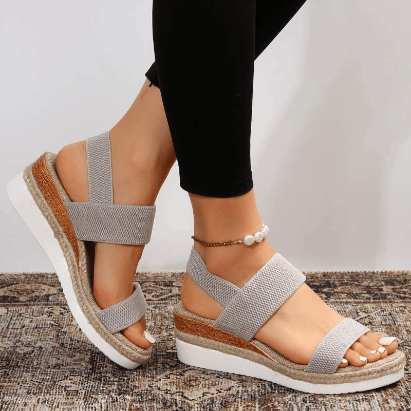 Women's Stretch Strap Platform Sandals for Walking - photo 10