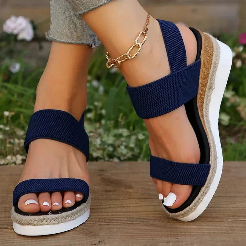 Women's Stretch Strap Platform Sandals for Walking - photo 7