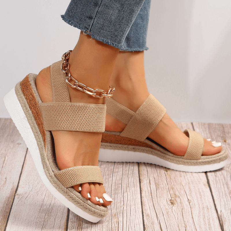 Women's Stretch Strap Platform Sandals for Walking - photo 1