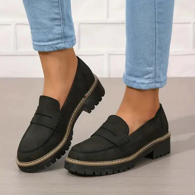 Women's Chunky Slip-On Loafers with Cushioned Sole - photo 1