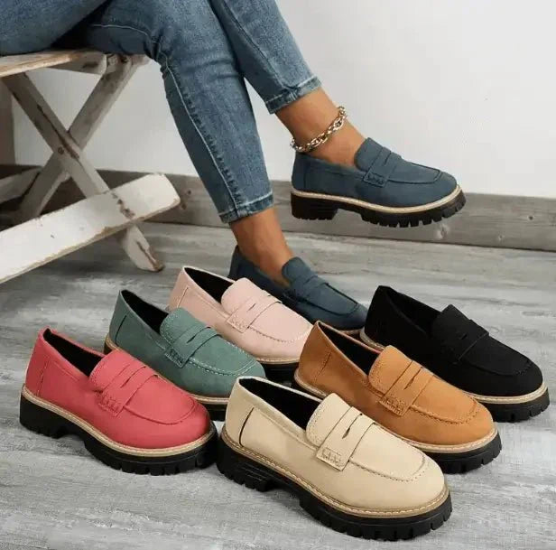 Women's Chunky Slip-On Loafers with Cushioned Sole - photo 8
