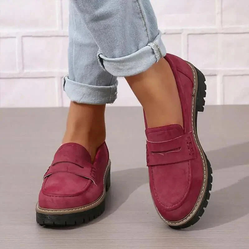 Women's Chunky Slip-On Loafers with Cushioned Sole - photo 6