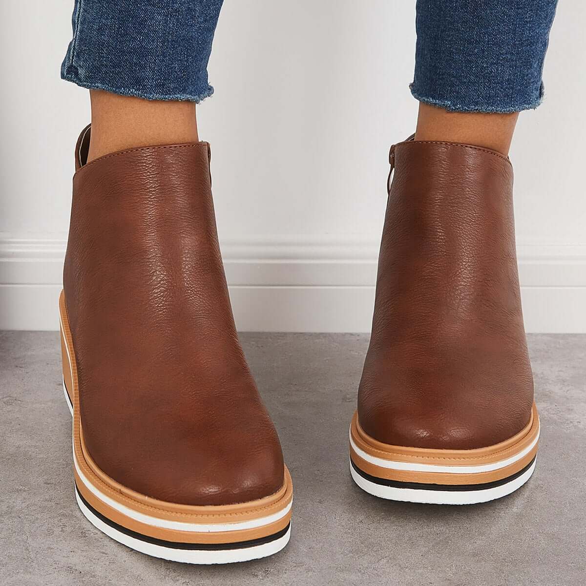 Nanette - Women's Ankle Boots with Zip Front - photo 11