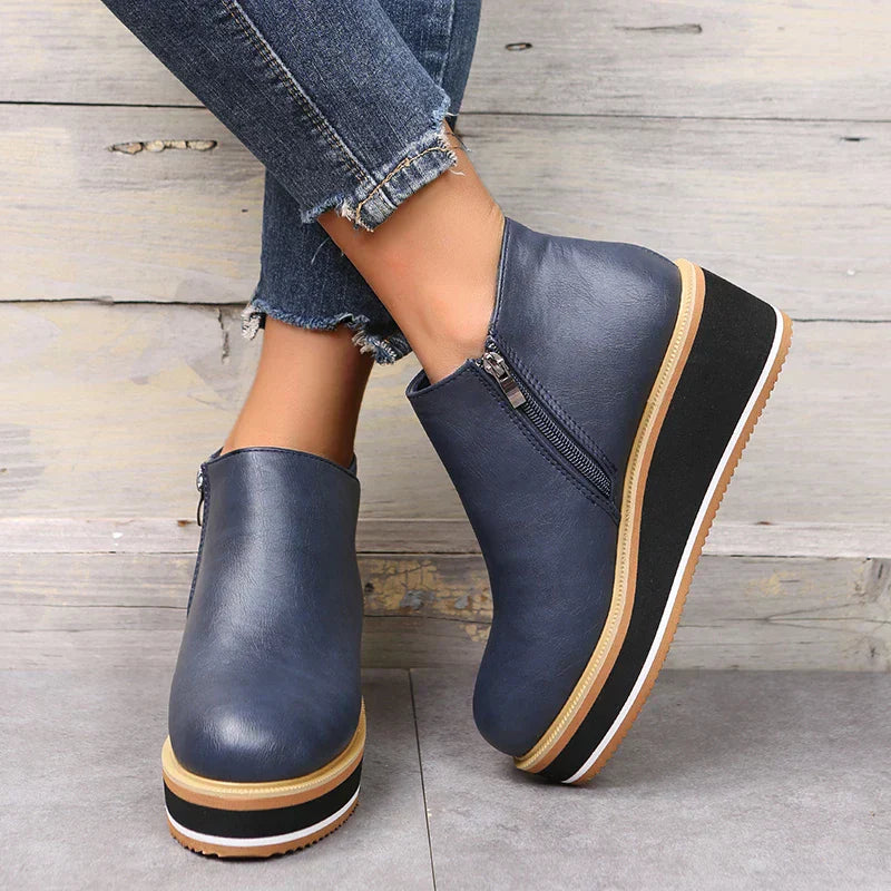 Nanette - Women's Ankle Boots with Zip Front - photo 9