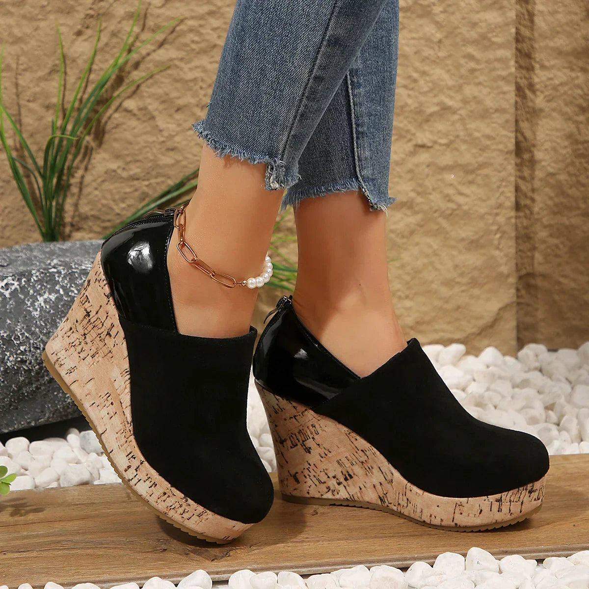 Simone - Women's Wedge Loafers with Cushioned Footbed