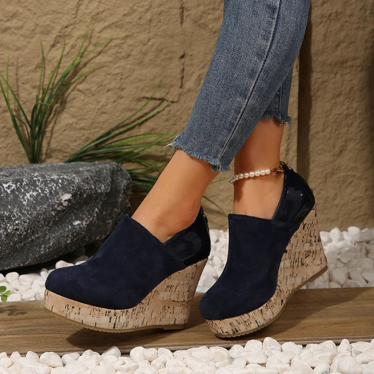 Simone - Women's Wedge Loafers with Cushioned Footbed