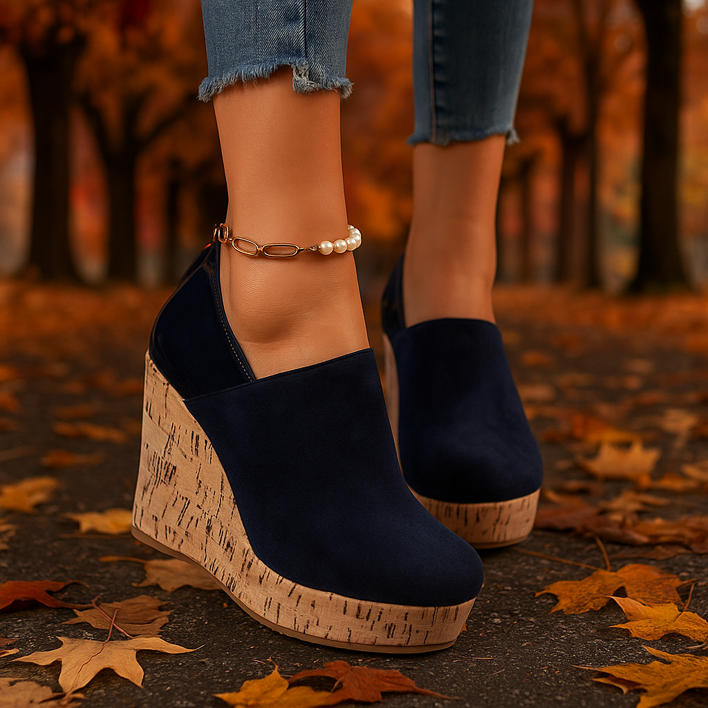 Simone - Women's Wedge Loafers with Cushioned Footbed