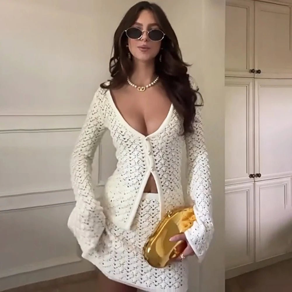 Nicolette - Women's Knitted Two-Piece Set