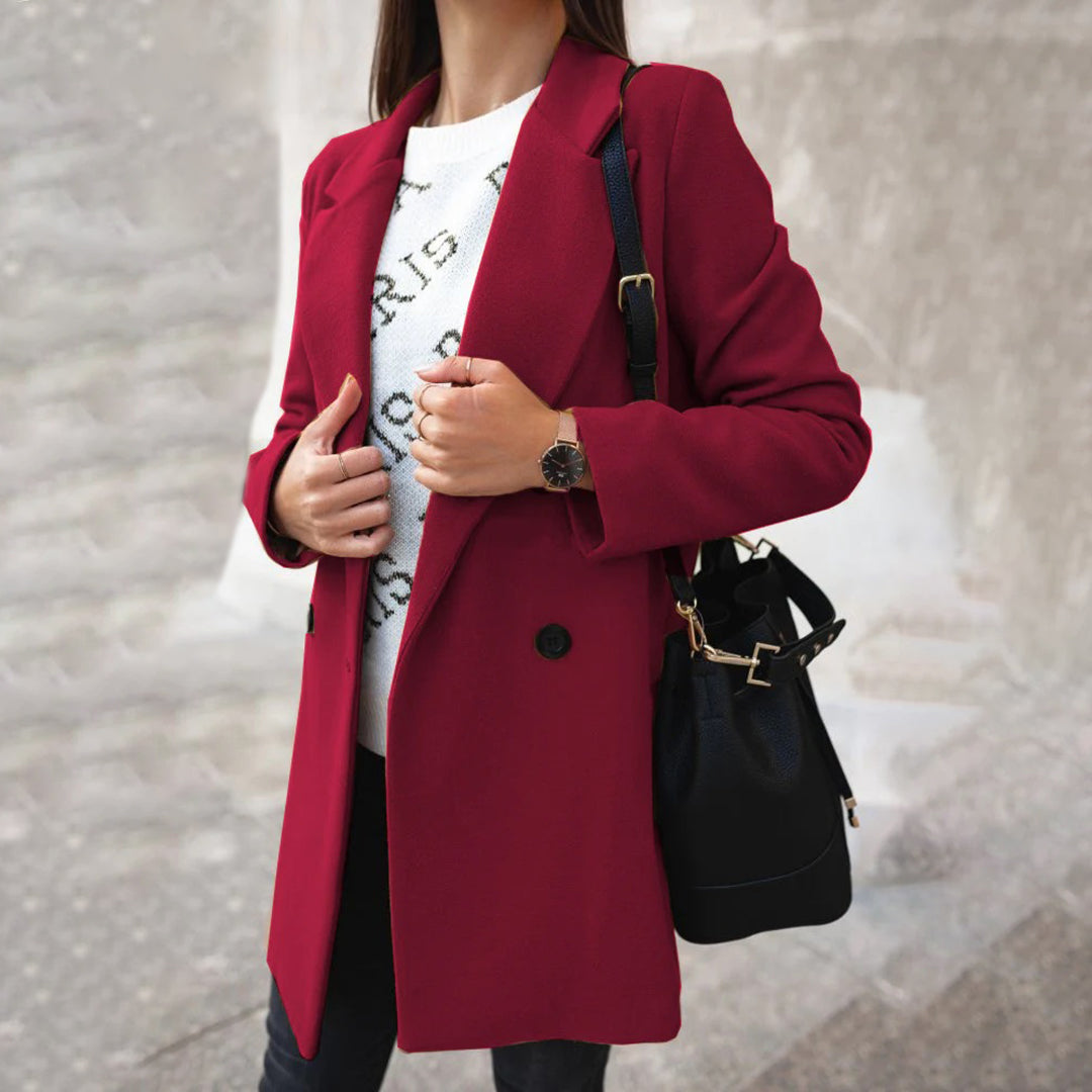 Ninette - Women's Flowing Coat with Side Pockets - photo 2