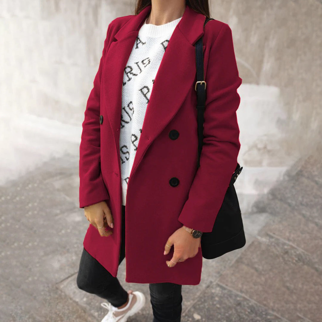 Ninette - Women's Flowing Coat with Side Pockets - photo 5