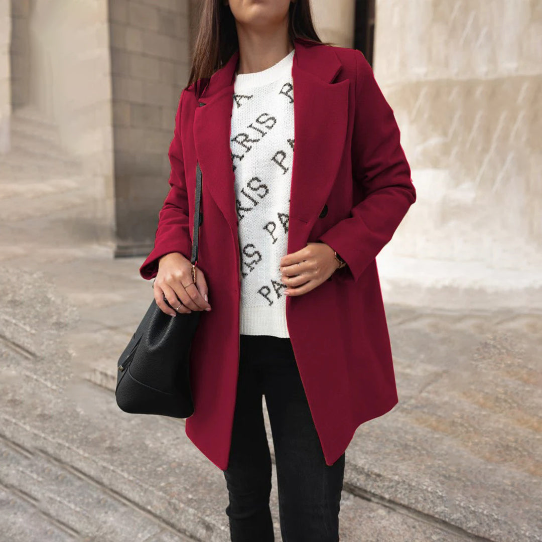 Ninette - Women's Flowing Coat with Side Pockets - photo 6